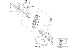 Mostek widełek (31_0559) dla BMW F 650 GS 04 (0175,0185) ECE