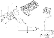 Pompa próżniowa z prowadzeniem przewodu (11_2109) dla BMW 3' E46 320d Lim ECE