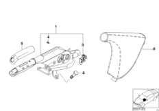Dźwignia hamulca ręcznego z klamrą (34_1053) dla BMW 5' E39 525i Lim ECE