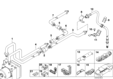 Przewód hamulcowy tylny, nap. na 4 koła (34_1008) dla BMW 3' E46 330xi Lim USA