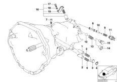 S6s420g inner gear shifting parts (23_0231) dla BMW 5' E34 M5 Tou ECE