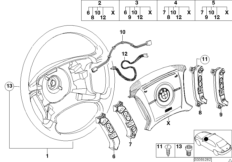 Kierownica wielofunk. z pod. pow. (32_1189) dla BMW X5 E53 X5 3.0i SAV ECE