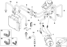 Przewód hamulcowy przedni DSC (34_1059) dla BMW 3' E46 330Ci Cou ECE
