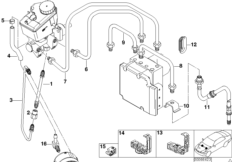 Przewód hamulcowy przedni DSC (34_1073) dla BMW 3' E46 330Ci Cou ECE