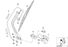 Instalacja spryskiwaczy szyb (61_1410) dla BMW C1 200 (0192) ECE