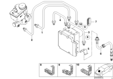 Przewód hamulcowy przedni DSC (34_1087) dla BMW 3' E46 330Ci Cou ECE