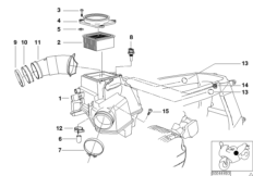 Tłumik szmerów ssania/wkład filtra (13_0850) dla BMW R 1100 S 98 (0422,0432) ECE