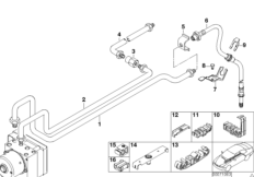 Przewód hamulcowy tylny DSC (34_1166) dla BMW 3' E46 318ti Com ECE