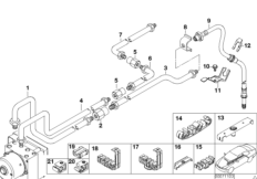 Przewód hamulcowy tylny DSC (34_1089) dla BMW 3' E46 318Ci Cab ECE