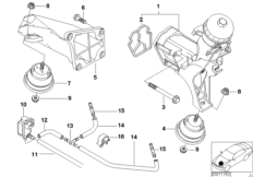 Zawieszenie silnika (22_0063) dla BMW 5' E39 520d Tou ECE