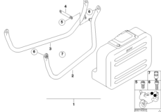 Kpl. mocowania kufra (46_0650) dla BMW F 650 GS Dakar 04 (0176,0186) USA