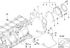 Skrzynia korbowa cylind./Elementy dod. (11_2988) dla BMW 3' E46 M3 Cou USA