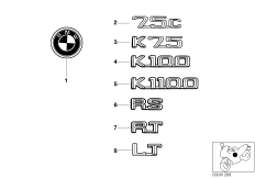 Emblemat (52_3687) dla BMW K 100 RS (0523,0533) ECE
