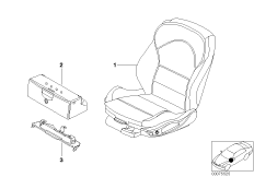 Fotel przedni kompletny (52_2722) dla BMW 3' E46 M3 Cou ECE