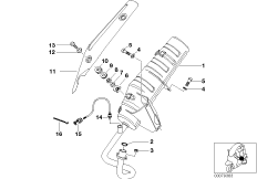 Części układu wydechowego z mocowaniem (18_0406) dla BMW C1 (0191) ECE