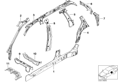 Szkielet boczny, elementy pojed. (41_1271) dla BMW 3' E46 320d Tou ECE