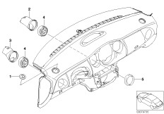 Dysze nawiewu/przesłony (64_1128) dla MINI Cabrio R52 Cooper Cabrio USA