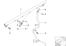 Zawory i przewody instalacji wtryskowej (13_0909) dla BMW Z4 E85 Z4 M3.2 Roa USA