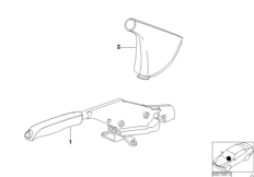 Ind. dźwignia hamulca ręcznego/osłona (91_0104) dla BMW 5' E39 523i Lim ECE