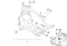 Uchwyt obudowy kokpitu (46_0630) dla BMW F 650 GS Dakar 00 (0173,0183) USA