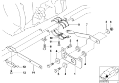 Elementy zawieszenia rur wydech. (18_0330) dla BMW 3' E46 330xi Lim USA