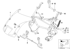 Szyba regulowana/elementy montażowe (46_0012) dla BMW K 1200 RS 97 (0544,0554) ECE