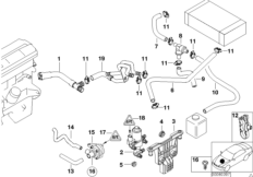 Zawór pompy węży wodnych (64_0931) dla BMW 5' E39 528i Tou ECE