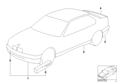 Pakiet aerodynamiczny (03_0871) dla BMW 5' E34 525ix Tou ECE