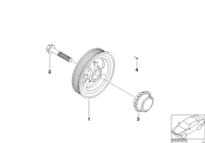 Napęd pasowy-amortyzator drgań (11_3089) dla MINI Cabrio R52 One Cabrio ECE
