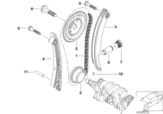 Mechanizm ster.-łańcuch sterujący (11_3095) dla MINI R50 Cooper 3-drzwiowy USA