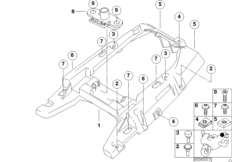 Wspornik tylnej części motocykla (46_0700) dla BMW R 1150 R 01 (0429,0439) USA