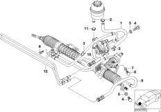 Hydr. układ kier./przewody oleju (32_1251) dla BMW 3' E46 M3 Cou USA