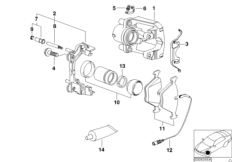 Hamulec tył-okładzina-czujnik (34_1161) dla BMW 5' E39 530i Tou ECE