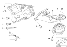 Zawieszenie silnika (22_0070) dla BMW X5 E53 X5 4.4i SAV ECE