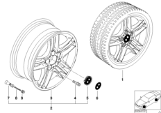 BMW LA wheel, star spoke 89 (36_0492) dla BMW 3' E46 316i Lim ECE