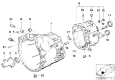 S5D...Z housing + mounting parts (23_1395) dla BMW 5' E39 525i Tou ECE
