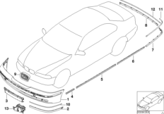 Doposażenie - Facelifting 2000 (03_1831) dla BMW 5' E39 523i Lim RUS