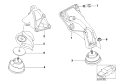 Zawieszenie silnika (22_0071) dla BMW 3' E46 318ti Com ECE