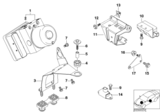 Agregat hydr. DSC/Mocowanie/Czujniki (34_1169) dla BMW 3' E46 316ti Com ECE