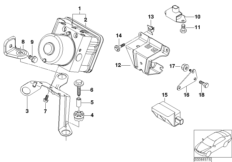 Agregat hydr. DSC/Mocowanie/Czujniki (34_1170) dla BMW 3' E46 325ti Com ECE