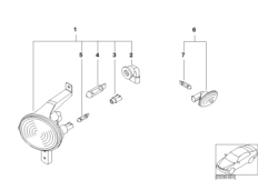 Lampa kierunkowskazu przednia/boczna (63_0672) dla MINI R53 Cooper S 3-drzwiowy USA