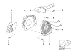 Przełącznik biegów na kolumnie kierown. (61_1502) dla MINI Cabrio R52 One Cabrio ECE