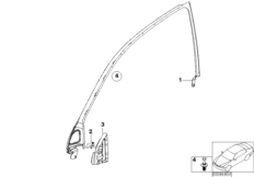 Mechanizm szyby drzwi przednich (51_4449) dla BMW 3' E46 316ti Com ECE