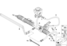 Hydr. układ kier./przewody oleju (32_2616) dla BMW 5' E39 530d Lim ECE