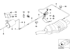 Sterowanie podciśnieniowe-przep. spalin (18_0428) dla BMW 3' E46 330Ci Cab USA