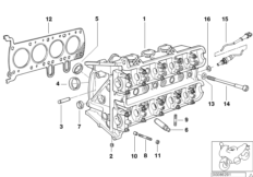 Głowica cylindrowa (11_1889) dla BMW K 1200 LT 04 (0549,0559) USA