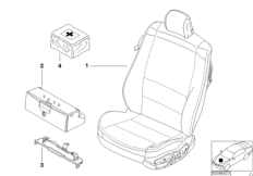 Fotel przedni kompletny (52_2309) dla BMW 3' E46 330d Tou ECE