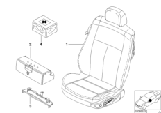 Fotel przedni kompletny (52_2282) dla BMW 3' E46 330d Tou ECE
