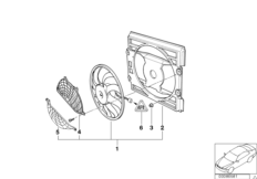 Wentylator sklaplacza klimatyzacji (64_0920) dla BMW 3' E46 323Ci Cou ECE