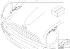 Zest. dopos. - ins. spryskiwaczy szyb (03_2517) dla MINI Cabrio R52 Cooper Cabrio USA